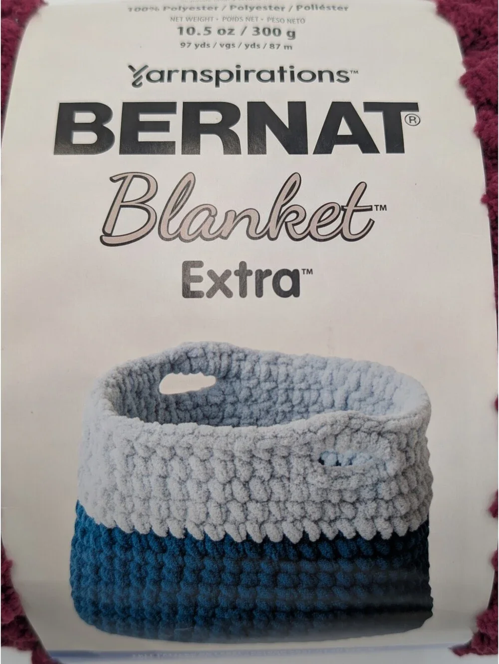 Bernat Blanket Extra Yarn Burgundy Plum 27005